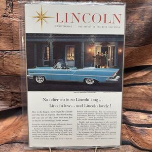 1957 Lincoln Premiere Convertible Car Vintage Magazine Print Ad Original Lovely